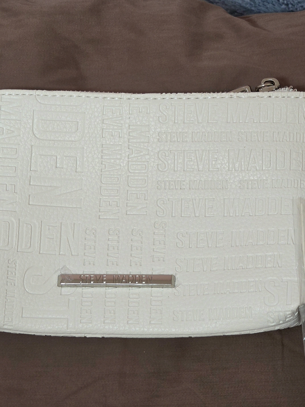 Steve Madden Double Zip Embossed Wristlet